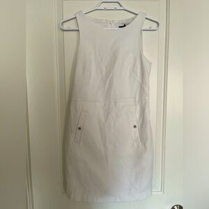 BANANA REPUBLIC white shift dress size 0P coastal aesthetic